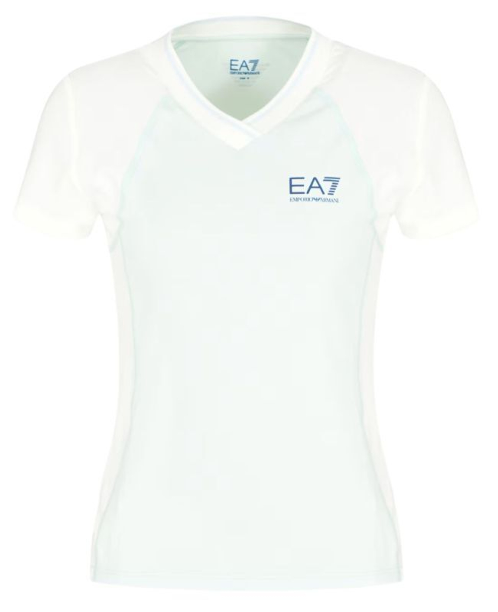 Женская теннисная футболка EA7 Woman Jersey - Мятный