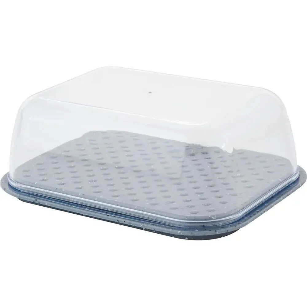 Масленка Plast Team Stone двухсторонняя 145х54 темный камень