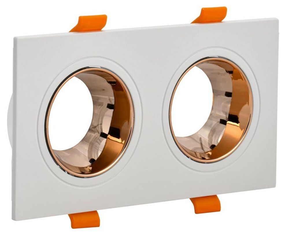 Светильник 4108 встраиваемый поворотный 2хGU10 бел./зол. пласт. IEK LT-UVB0-4108-GU10-2-K22 Светильник 4108 встраиваемый поворотный 2хGU10 бел./зол. пласт. IEK LT-UVB0-4108-GU10-2-K22