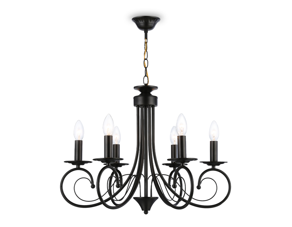 TR9612/6 BK черный E14/6 max 40W D560*650