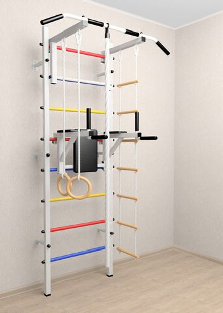 Шведская стенка Sv Sport 504 (Турник стандарт/Брусья/Канат/Kольца/Лестница)