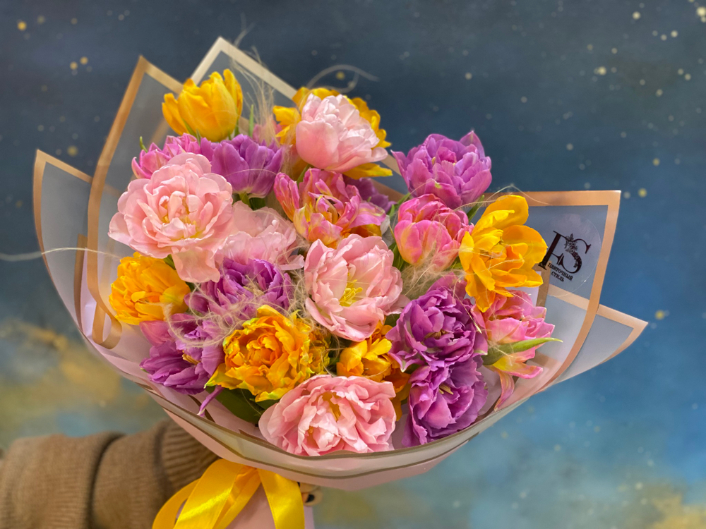 Букет № 47 из Тюльпанов (микс)