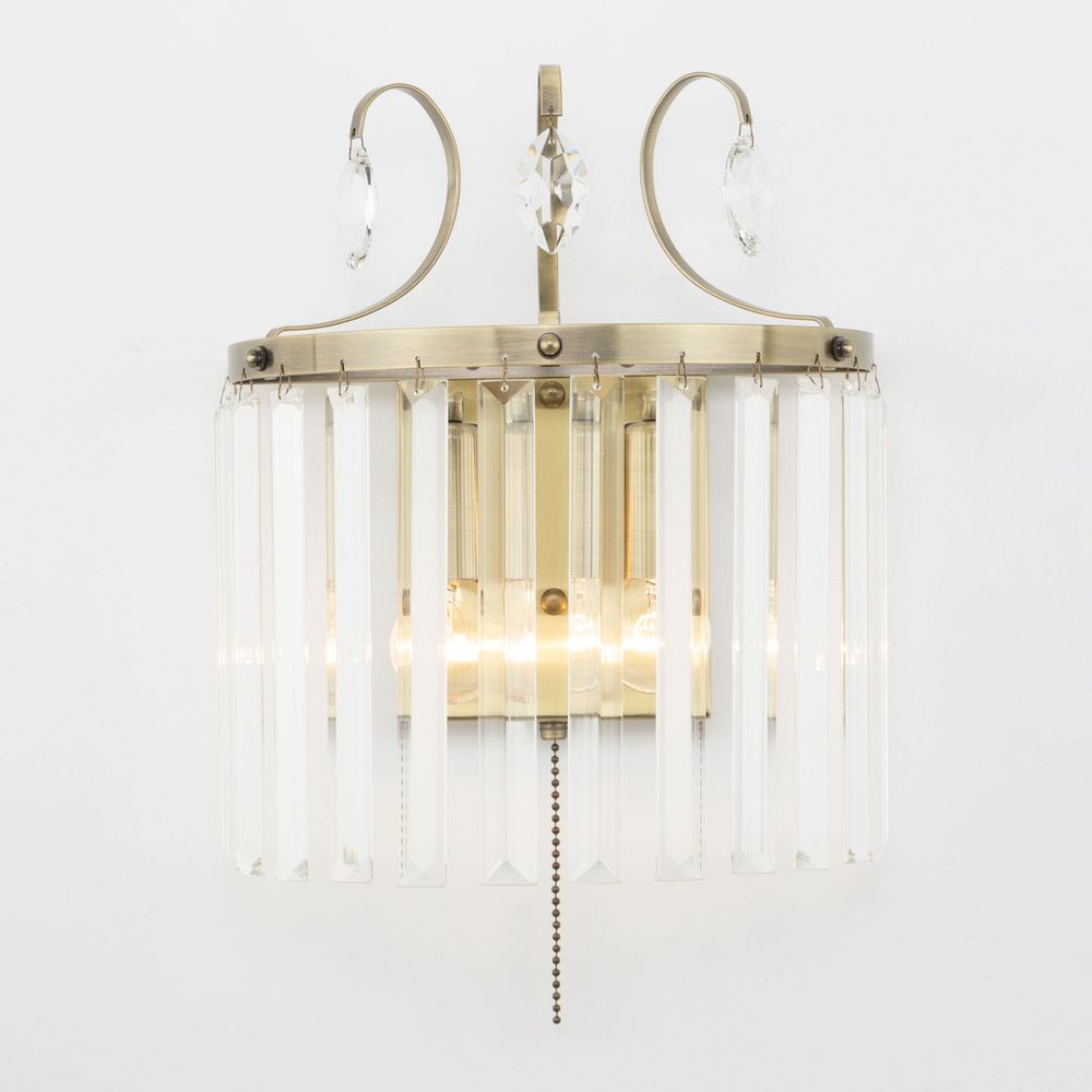 Citilux Инга CL335323 Бра хрустальное с выключателем Бронза