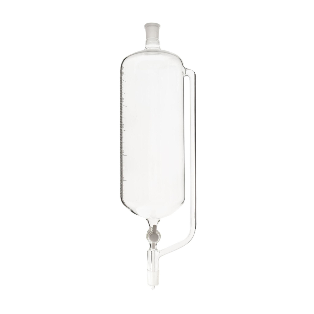 Воронка капельная цилиндрическая, 5000 мл, с компенсатором, шлиф 29/32-29/32, с PTFE краном