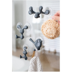 Крючок для душа настенный bunny, organic, темно-серый