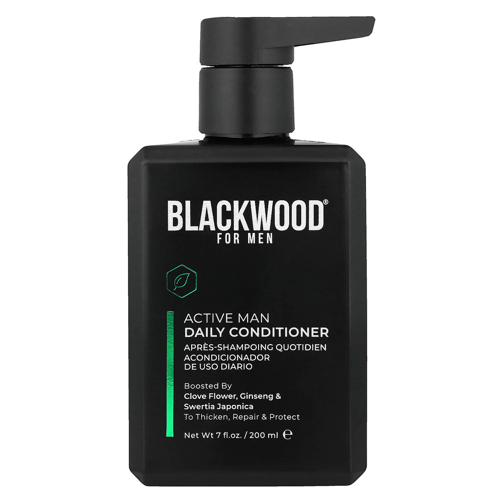 Blackwood For Men, Active Man, кондиционер для ежедневного использования, гвоздика, женьшень и японская свертия, 200 мл (7 жидк. унц.)