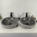 Раковина из мрамора ПАРА! Erozy Grey EM-64666 46*46*15 0185