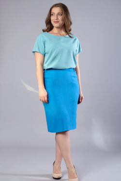 Юбка женская 3363ЛП, Небесный #259Нв013363ЛП