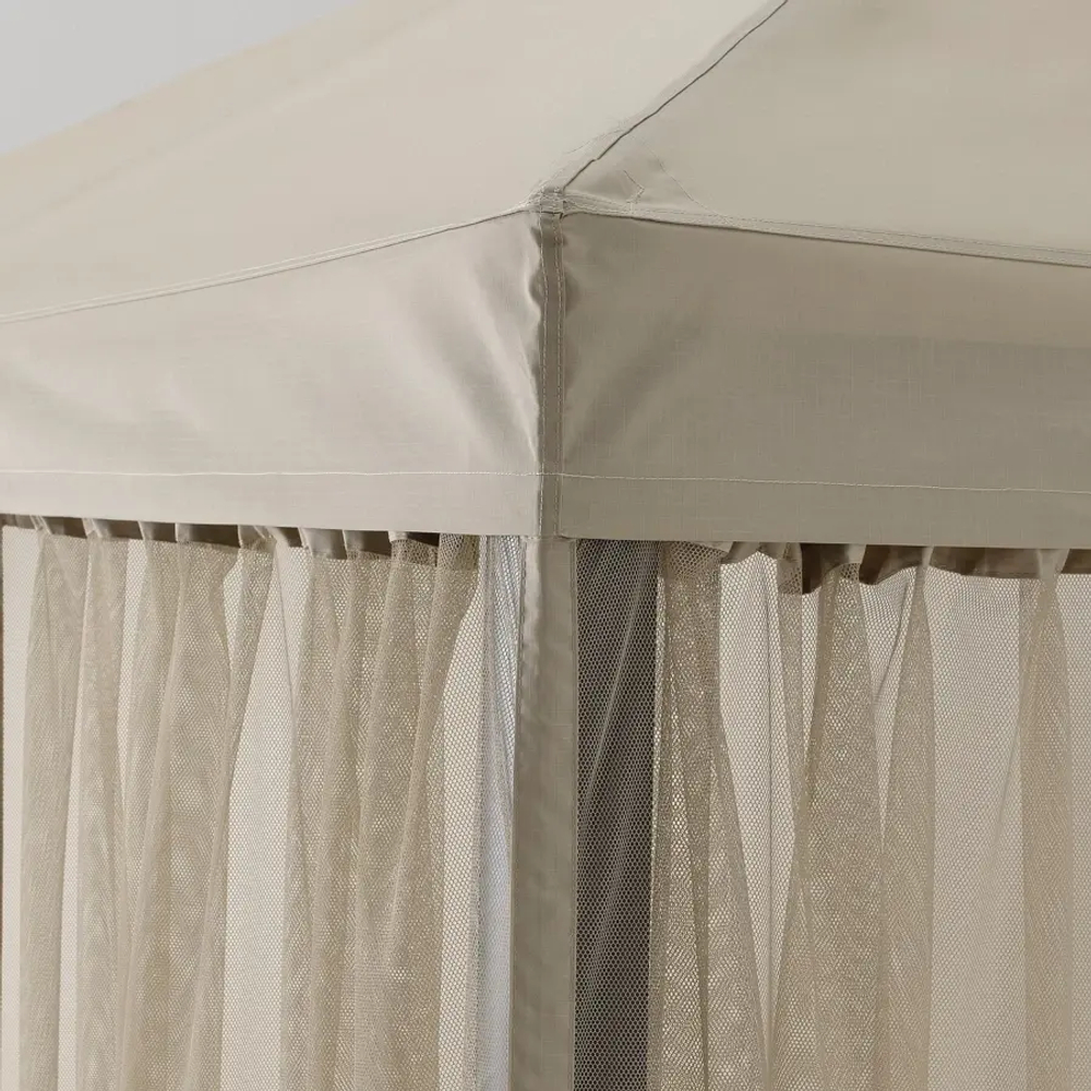 Беседка с сеткой - IKEA HIMMELSÖ/HIMMELSO/ХИММЕЛЬСЁ ИКЕА, 300х300х290 см, бежевый/черный