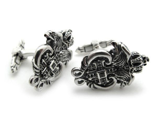 Запонки серебряные Emperor AZCL-014