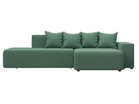 Диван угловой Лига-079 угол правый РОГОЖКА Амур 11 зеленый