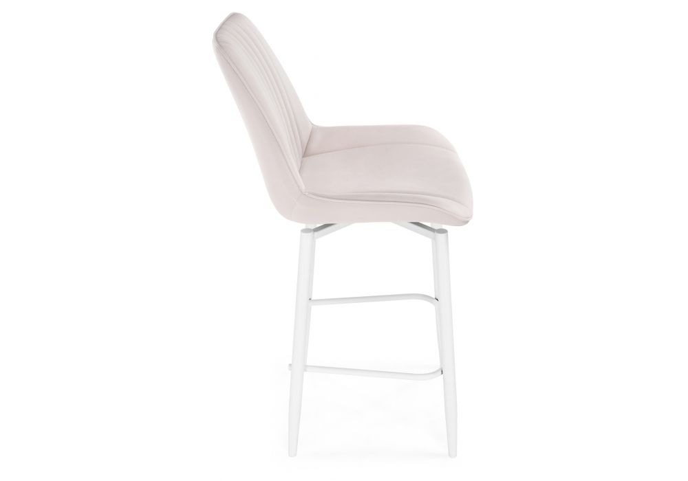Полубарный стул Седа К крутящийся молочный / белый