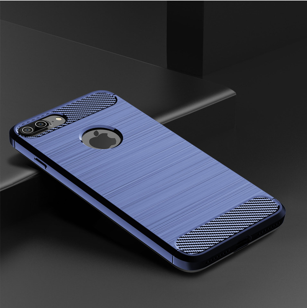 Чехол для iPhone 8 Plus цвет Blue (синий), серия Carbon от Caseport