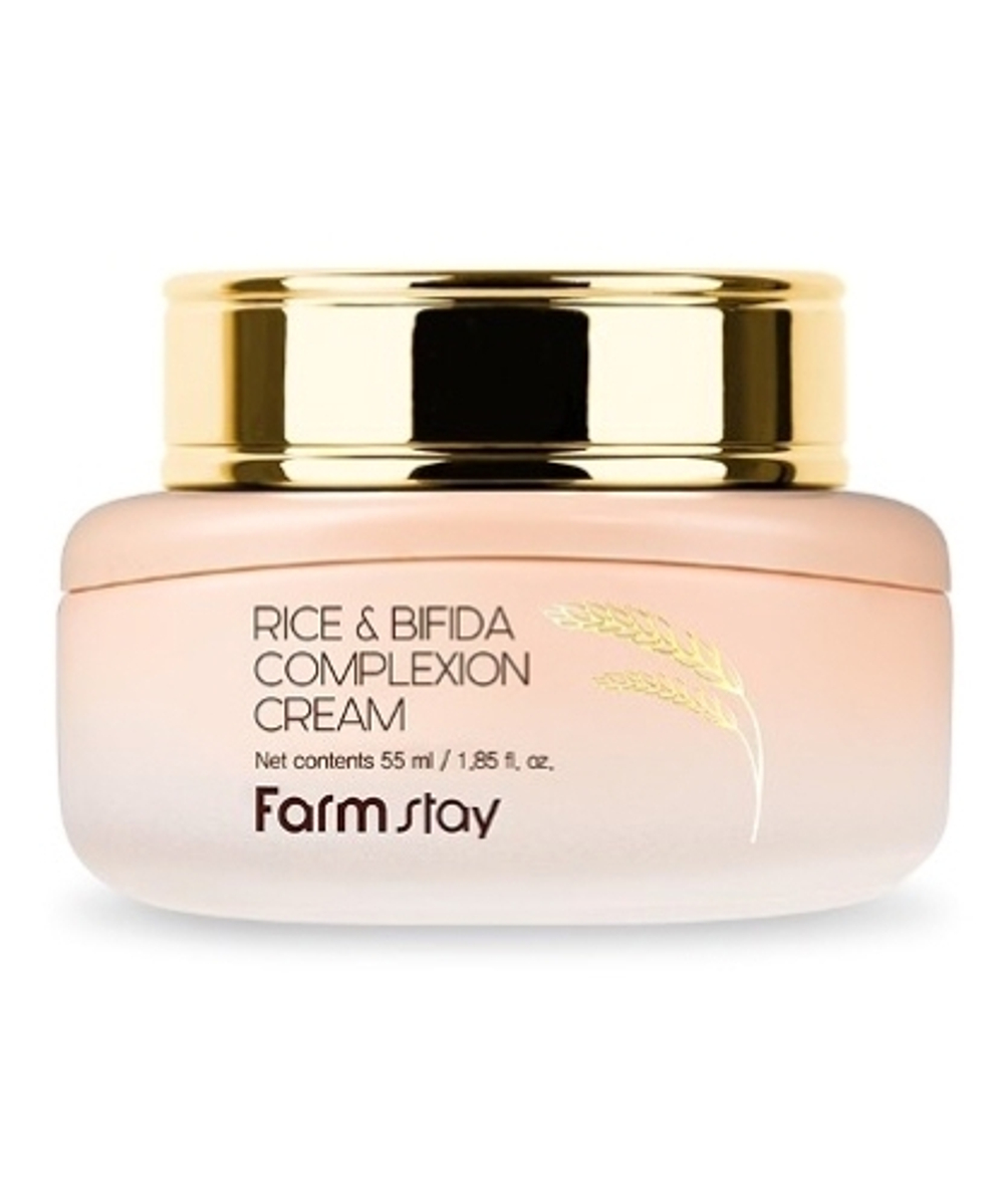Крем для лица с бифидобактериями FARMSTAY Rice & Bifida Complexion Perfect Cream 55 мл
