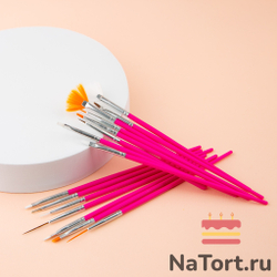 Кисти кондитерские (набор 15 шт)