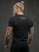 Футболка спортивная хлопковая мужская черная LEGENDA Князь