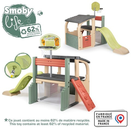 Игровой центр Smoby 840206 с горкой и скалолазной стенкой 840206