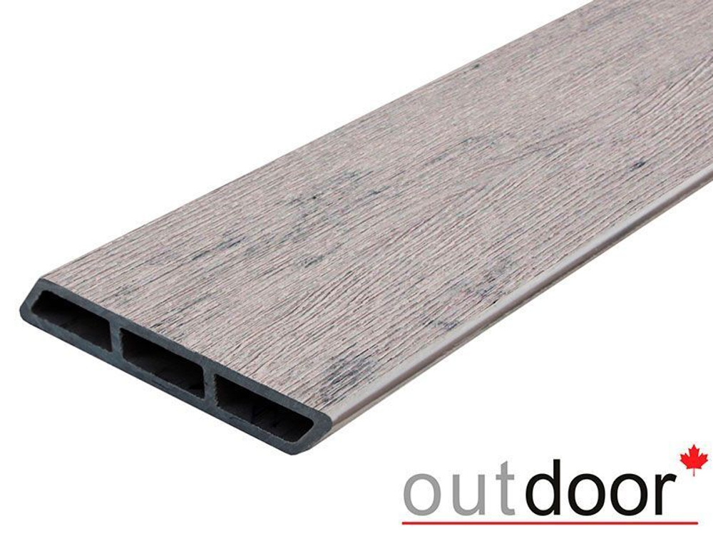 Доска Ромбус ДПК Outdoor 122*22*3000 мм. STORM GREY серая микс