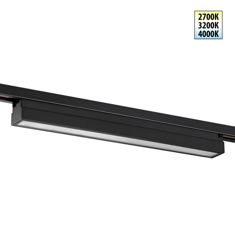 359784 PORT NT25 234 черный Светильник однофазный двухжильный трековый с переключ. цв. температуры IP20 LED 24W 180-265V 2700К/3200К/4000К ITER