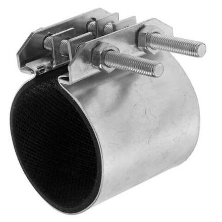 Хомут ремонтный оцинкованный 3/4" (25-29) шир. 70 мм