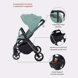 Детская прогулочная коляска Rant Golf RA101 Sage Green