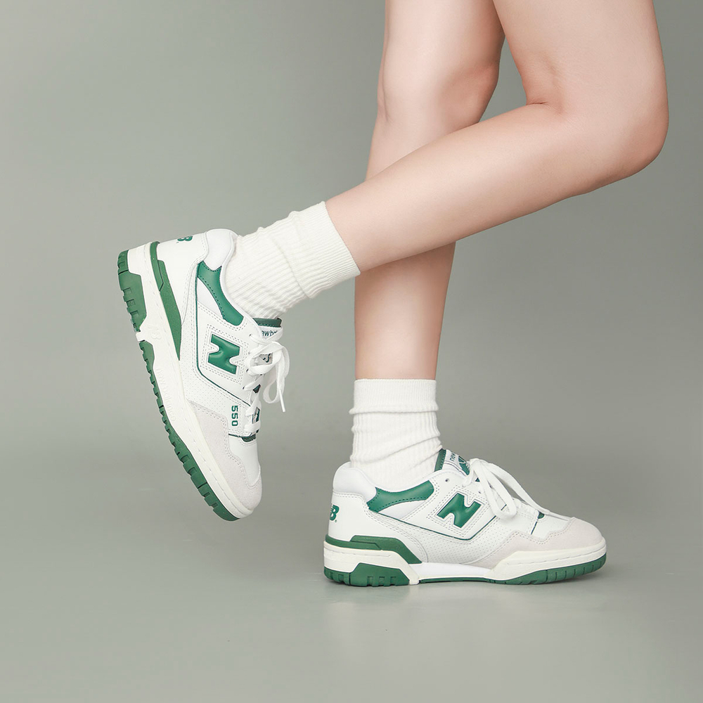 New Balance NB 550 Premium Pack Low top Vintage Basketball Shoes Unisex Green