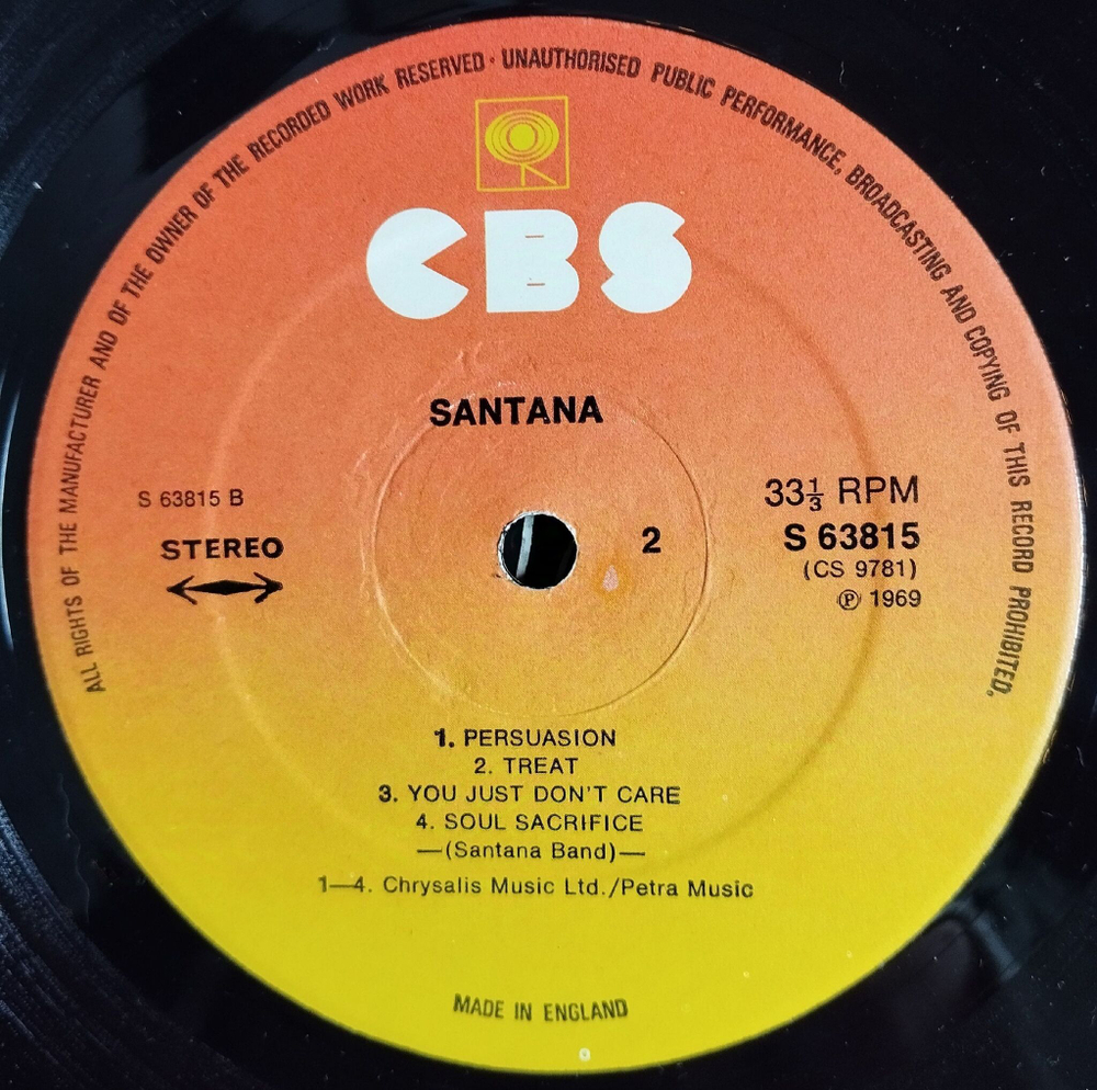 Винтажная виниловая пластинка LP Santana Savor (UK 1975)