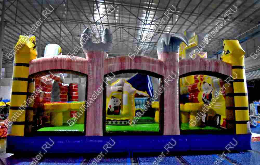 Коммерческий надувной батут "Строители"