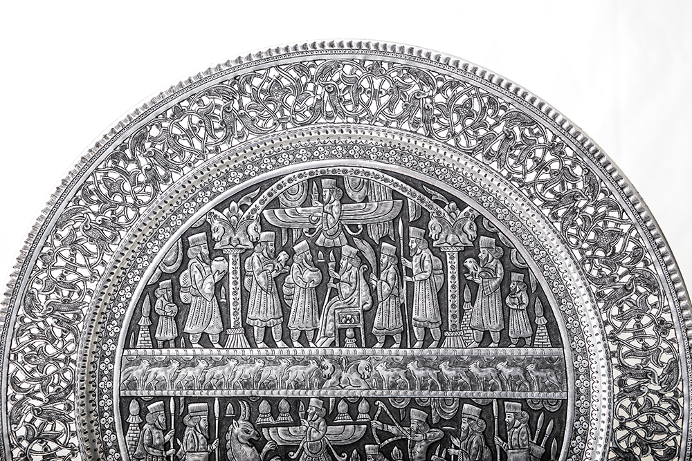 Блюдо галамзани чеканка ручная работа 230320261 Иран