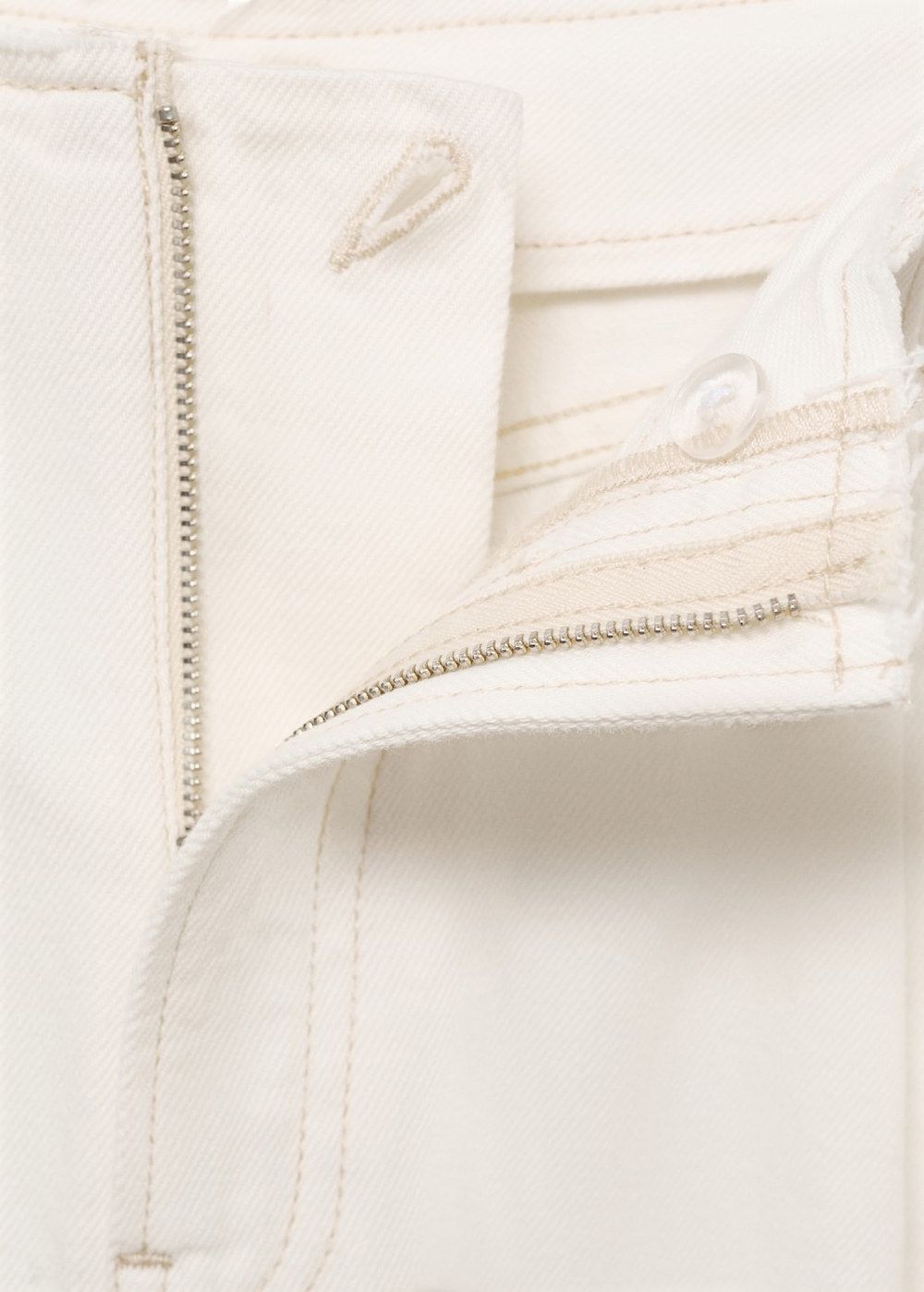 Брюки wideleg из денима с необработанным поясом