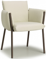 Кресло металлическое c подушками Scab Design Brezza, мокко, слоновая кость