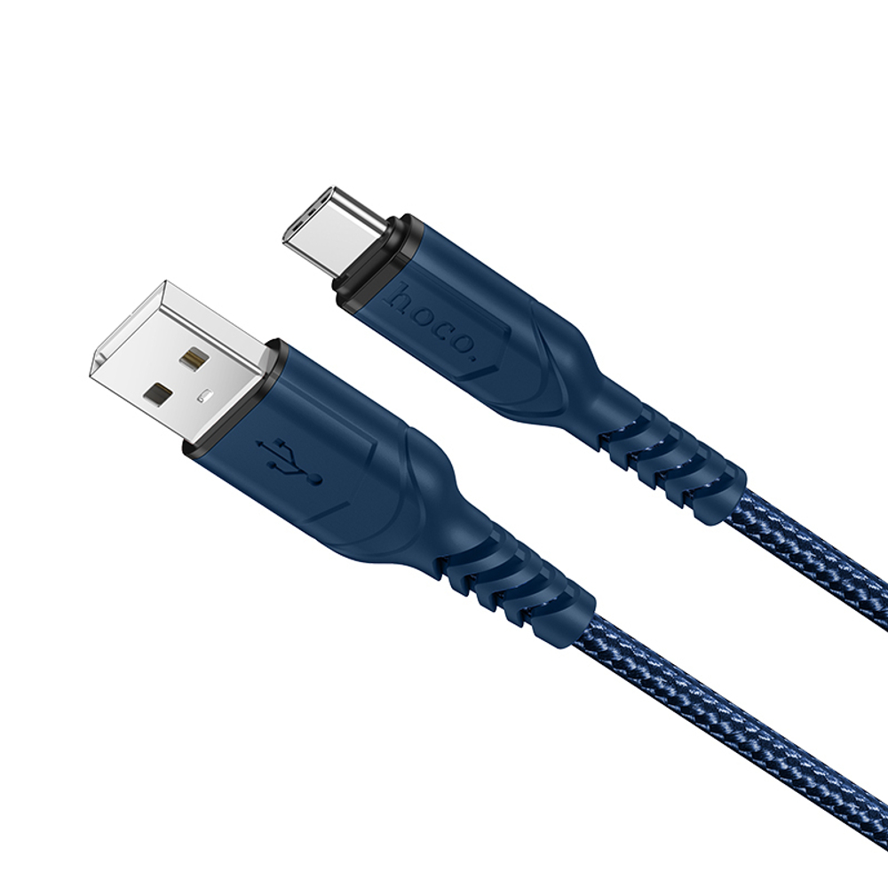 Кабель HOCO X59 USB-Type-C 3A 1м Nylon Blue