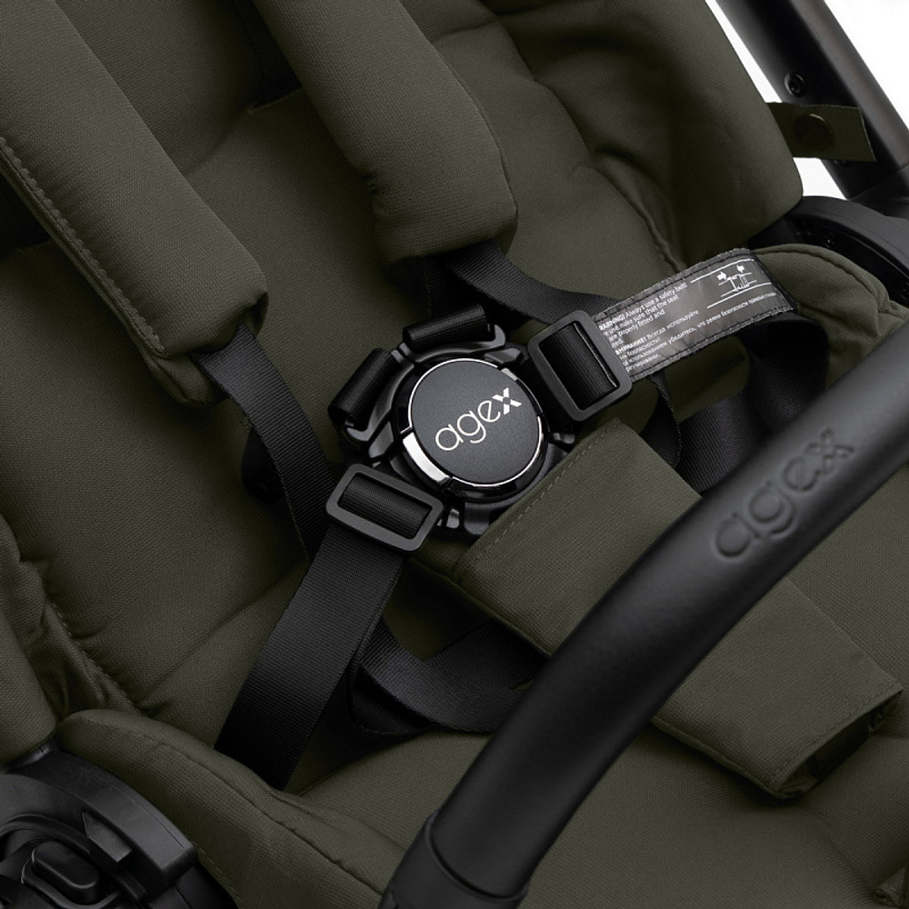 Коляска Agex Prima Pro 3 в 1 с автокреслом i-Safe Black APF664 Green (Зеленый)