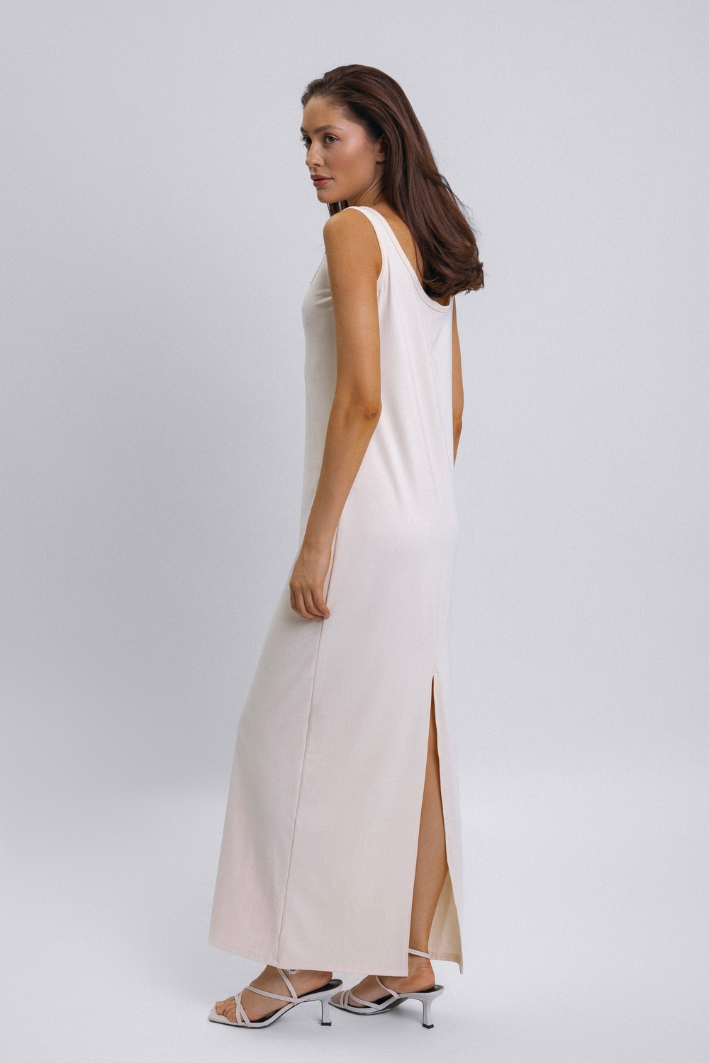 Платье-майка с баской