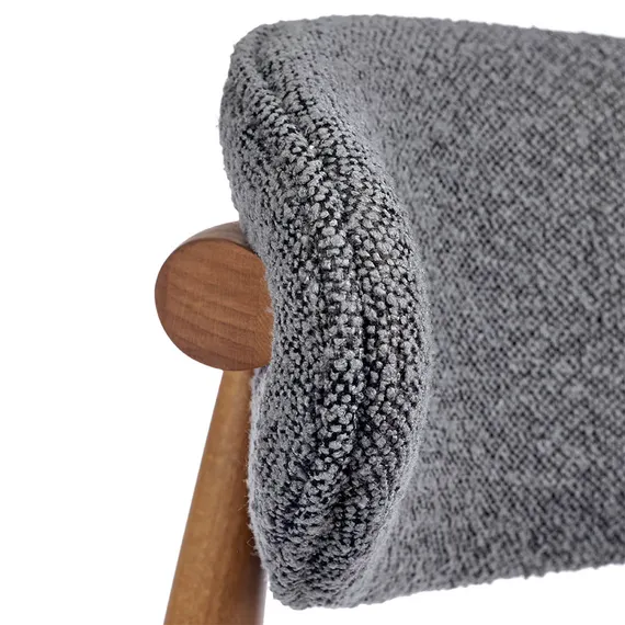 Полубарный стул Mod, орех, тёмно-серое букле