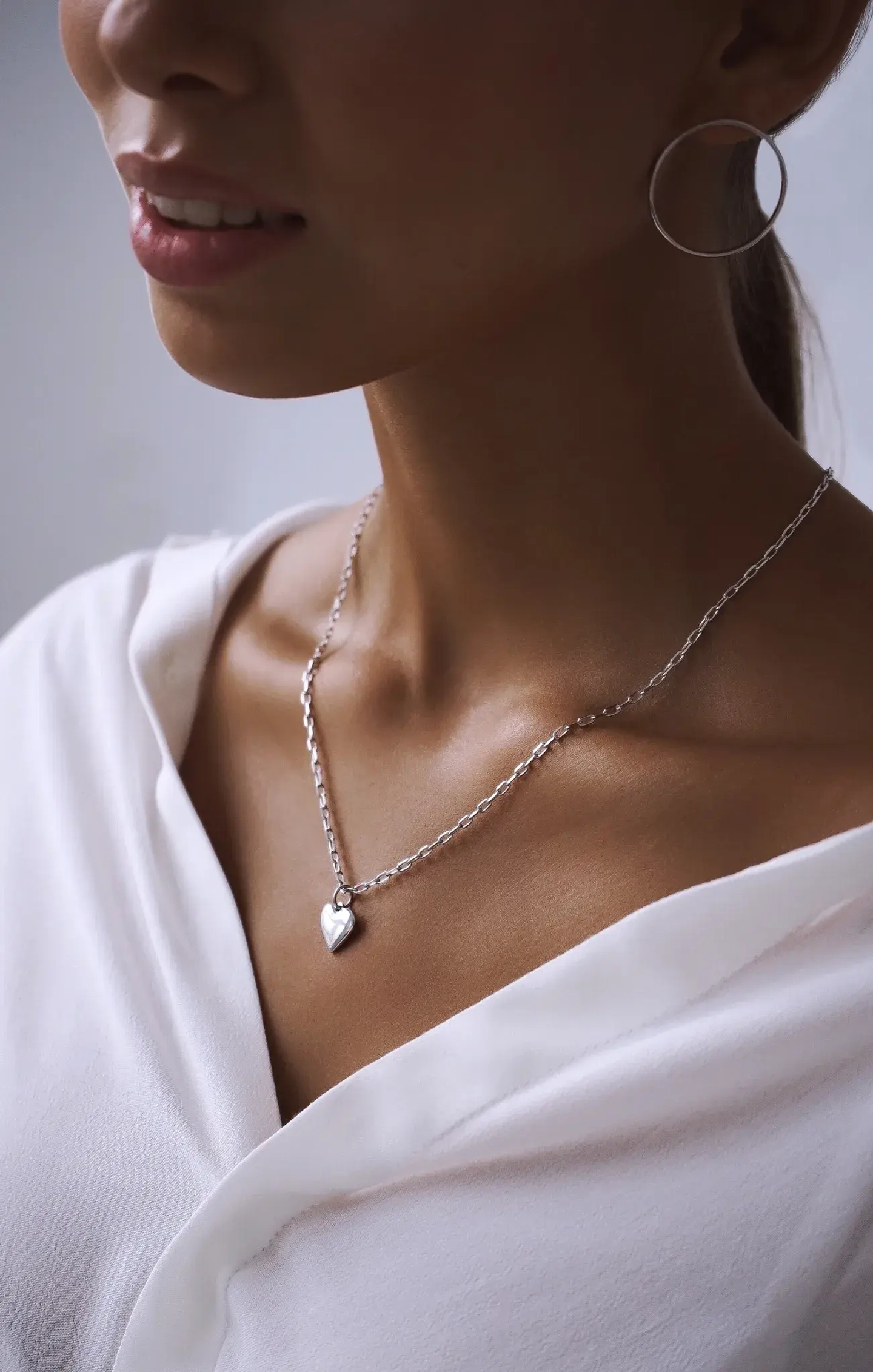 Колье с сердцем Bubble