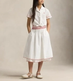 Комплект из топа и юбки midi из хлопкового поплина Ralph Lauren