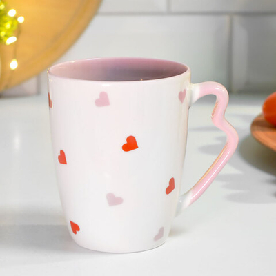 Кружка 330мл Сердечки