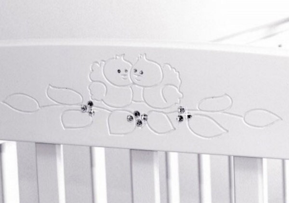 Детская кроватка Красная Звезда Елисей С-717 №5 Паровозик ваниль