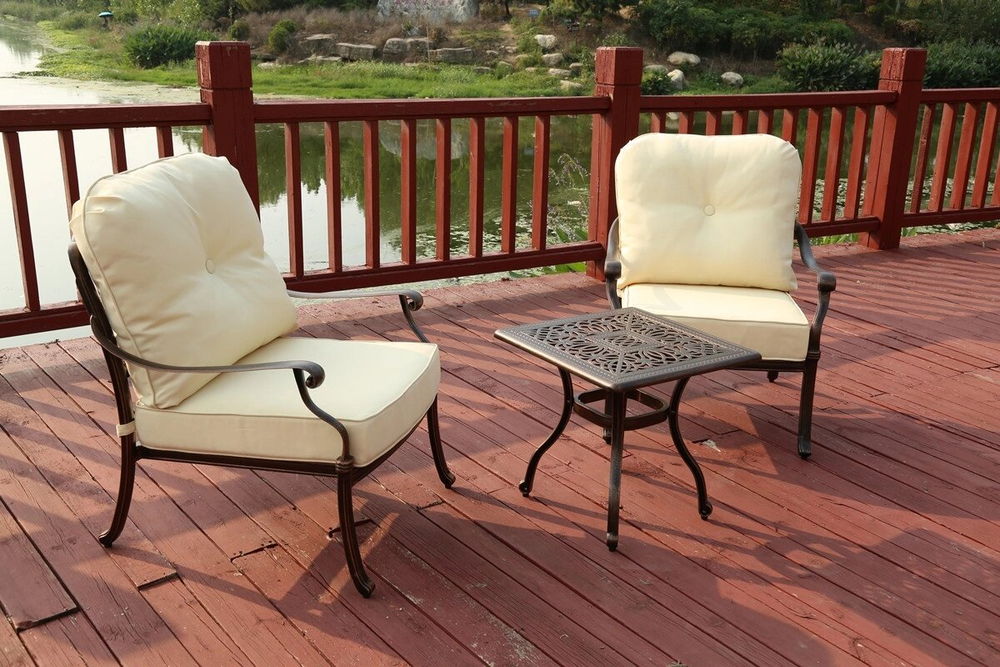 Комплект мебели Madrid 2/1 из литого алюминия, античная бронза