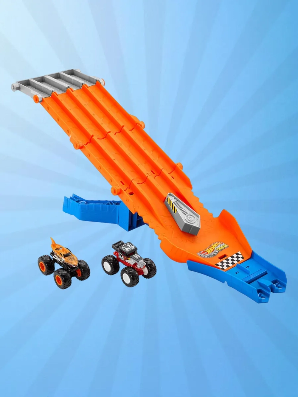 Автотрек трек Хот Вилс Монстр Трак Разгром в спуске JFR07