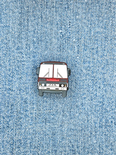 Значок автобус ПАЗ 3205 красный