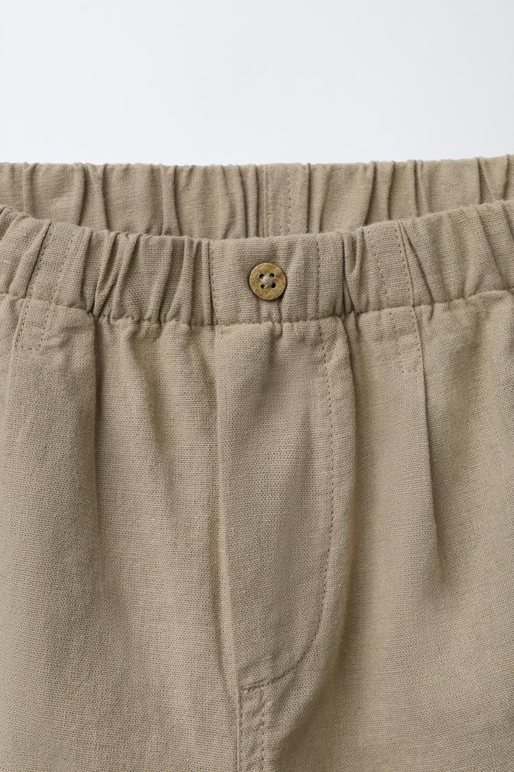 ZARA БРЮКИ ПРЯМОГО КРОЯ, СВЕТЛО-БЕЖЕВЫЙ