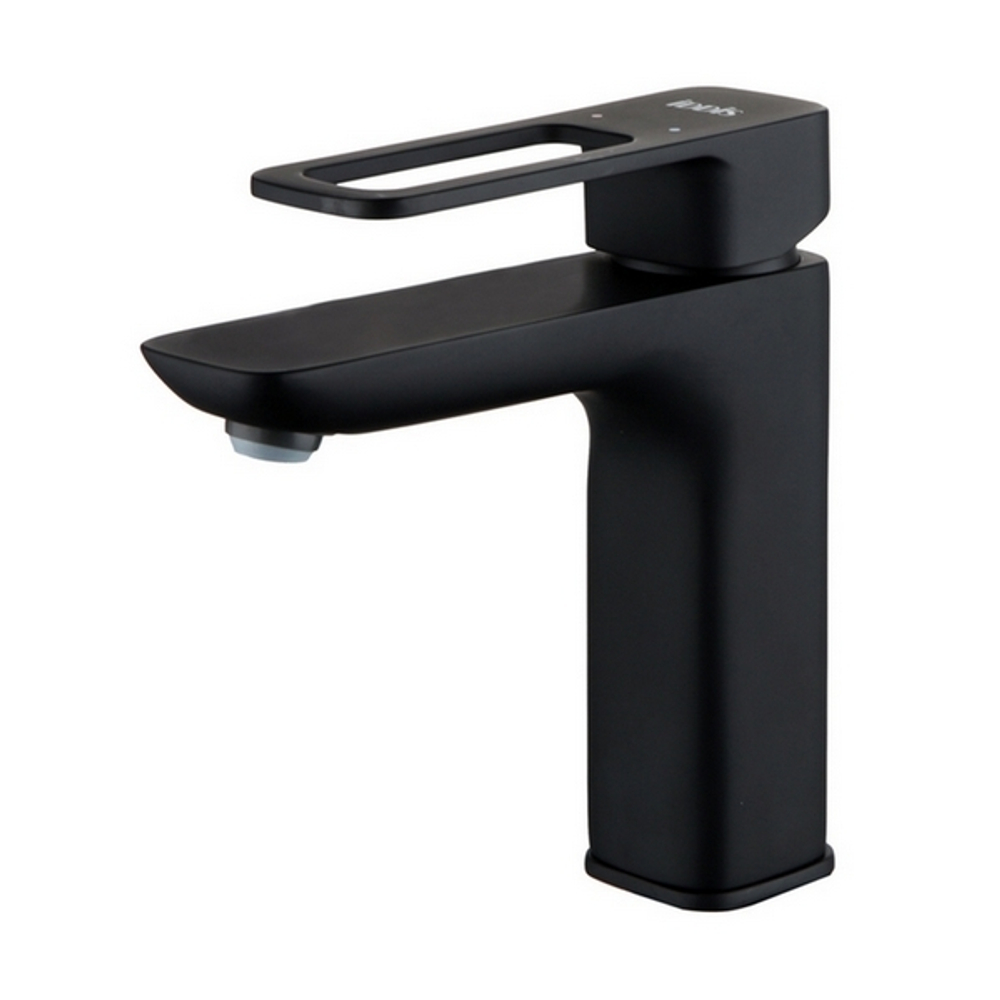 Смеситель для раковины 35к IDDIS SLIBL00i01 "Slide" литой, ЧЕРНЫЙ матовый