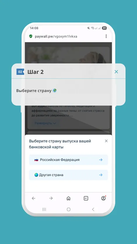 Шаг 2 — Выберите валюту оплаты (в рублях, долларах США)