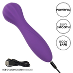 Фиолетовый вибромассажер Stella Liquid Silicone “O” Wand - 17,75 см.