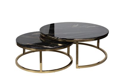 Набор столиков журнальныx 2шт Garda Decor 57EL-CT101А-BL