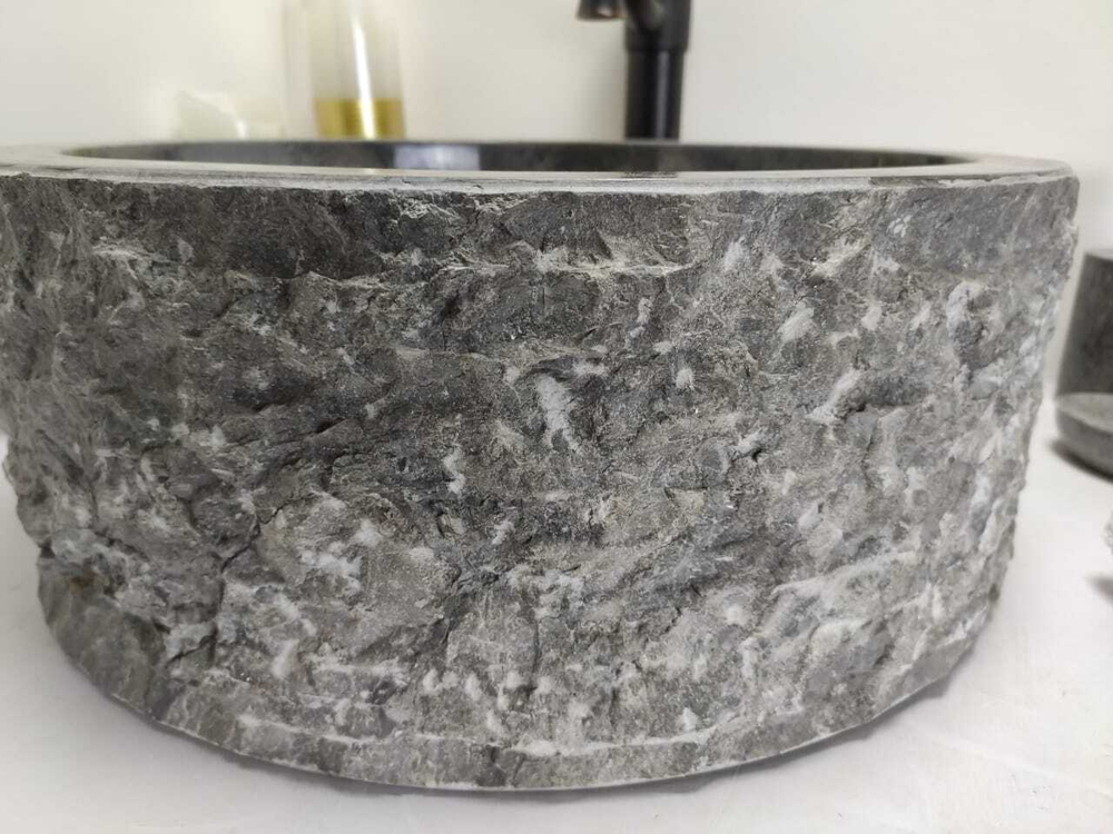 Раковина из мрамора Drum Black Marmo DM-60207 45*45*17