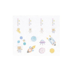 Маркер текстовыделитель Basir, серия "Космос", 10 см, цветная упаковка, разноцветные, набор 4 шт, ассорти