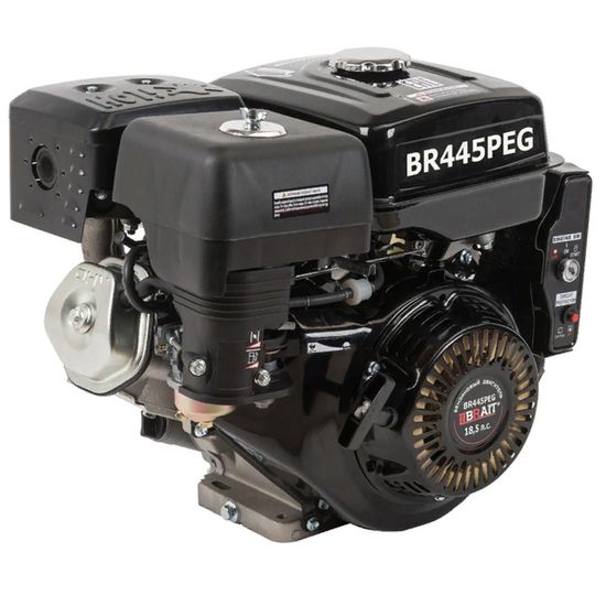 Двигатель бензиновый "BRAIT" BR445PEG (17 л.с., эл стартер, вал под шлицы)